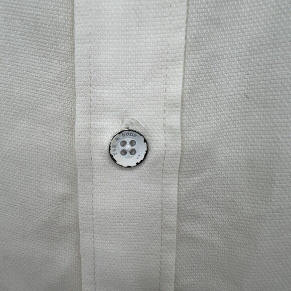 Rag & Bone 2XL Fit 2 Tomlin Button Down Shirt Heather Melange Cream Cotton - Picture 6 of 10